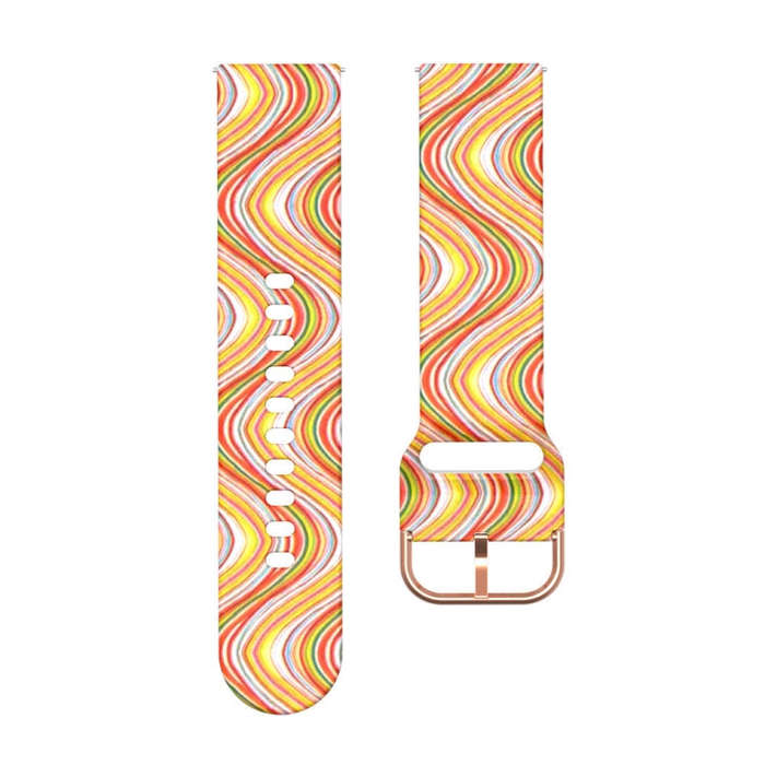 For Galaxy Watch 46mm Silicone Watch Band(Wavy Stripes)