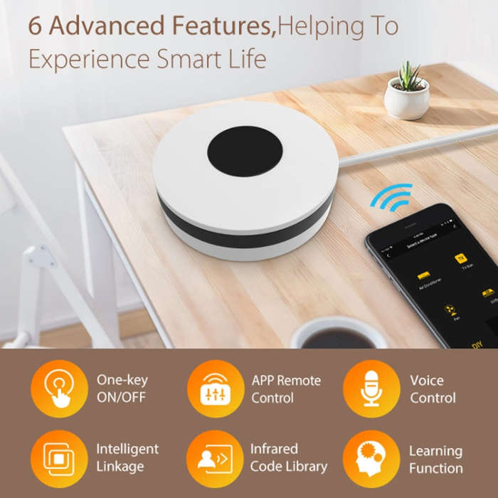 NEO NAS-IR02W WiFi IR Remotc Control Support Amazon Alexa / Google Home(White)