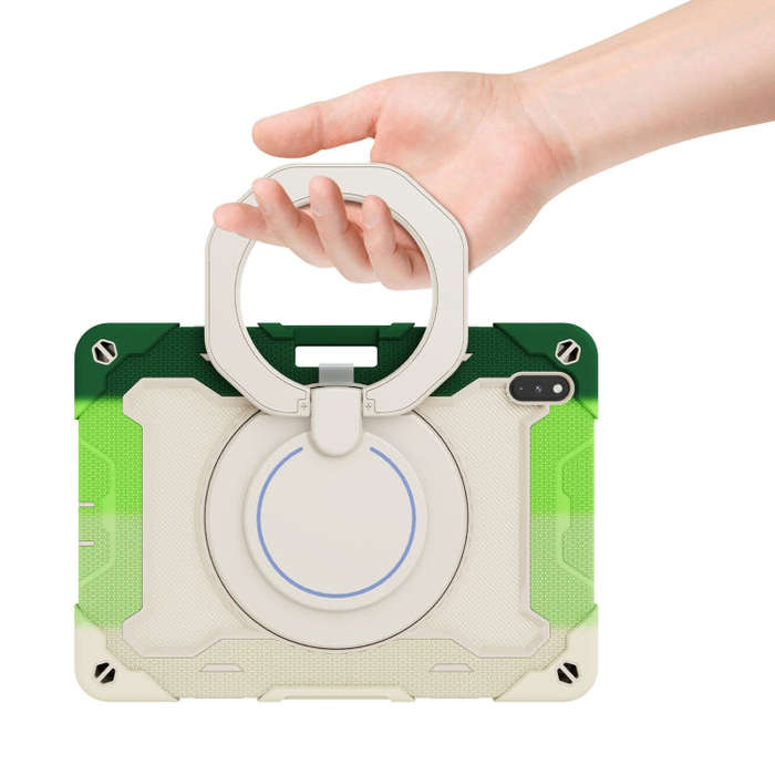 For Huawei Matepad Pro 10.8 Armor Contrast Color Silicone + PC Tablet Case(Colorful Green)