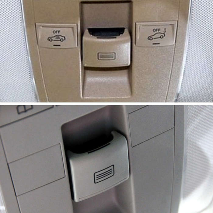 Car Sunroof Window Switch Button for Mercedes-Benz W204 / W212, Left Driving(Nut Beige)