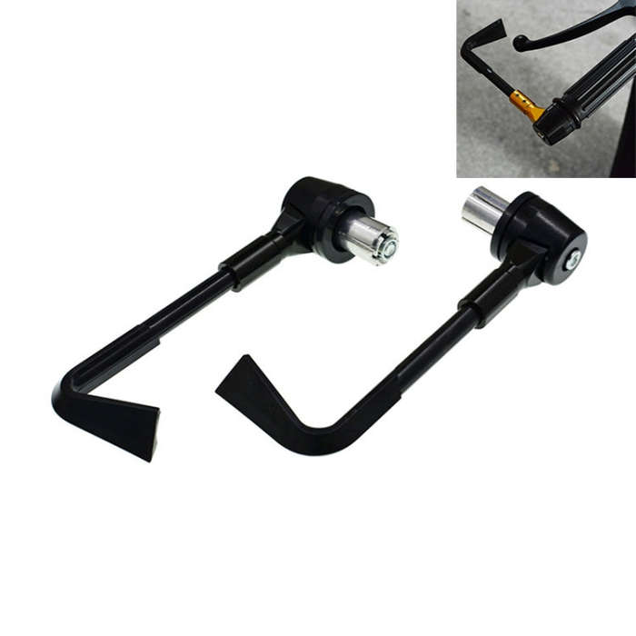 2 PCS Universal 22mm Shockproof Protection Rod CNC Horn Shape Handbrake Motorcycle Modification A...