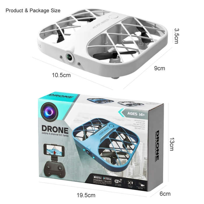 JJR/C H107 4K Grid Mini Pocket Small Quadcopter(Blue)