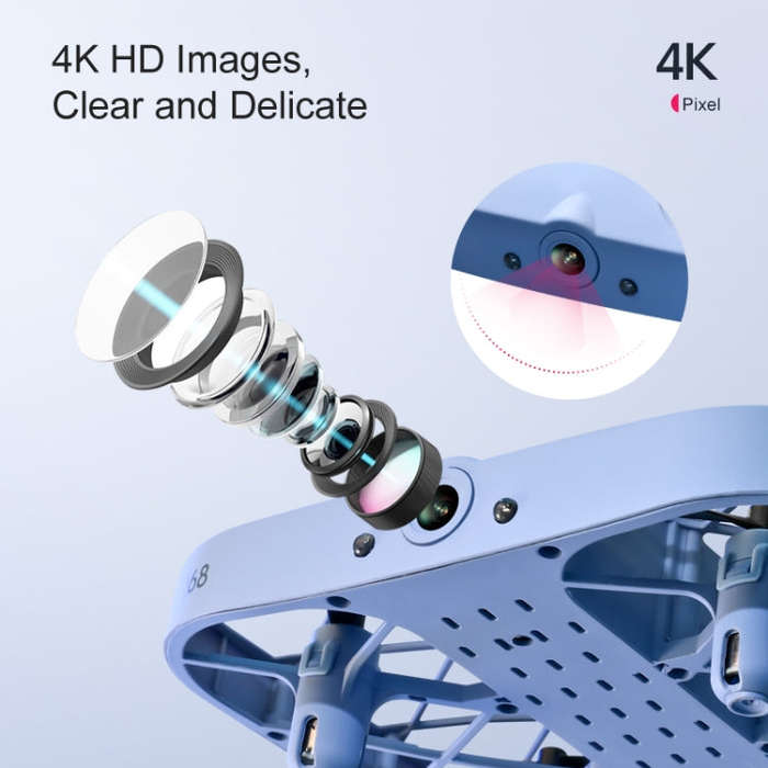 JJR/C H107 4K Grid Mini Pocket Small Quadcopter(Blue)