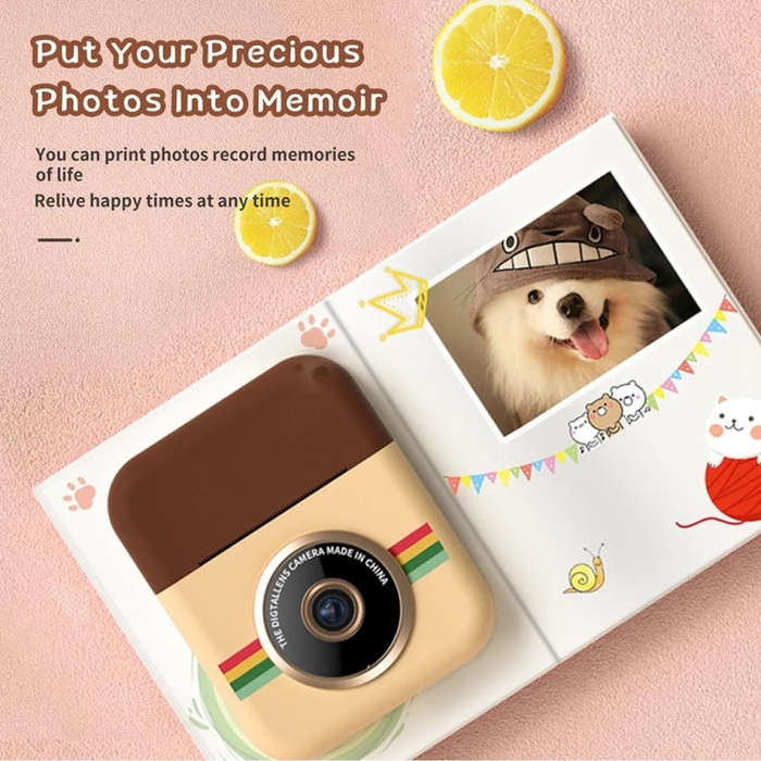 With 32GB Memory Card CP08 2.4 inch IPS HD Screen Children Instant Camera