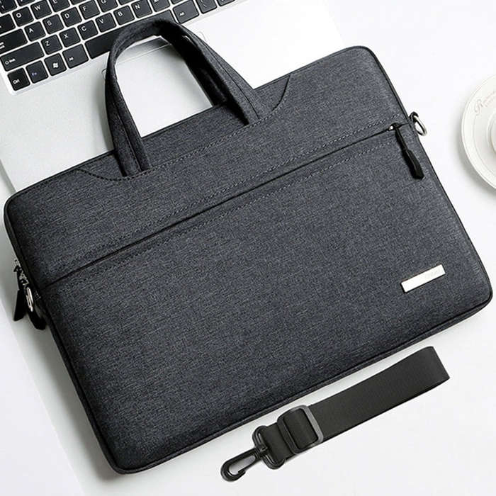 Handbag Laptop Bag Inner Bag with Shoulder Strap, Size:13.3 inch(Dark Grey)