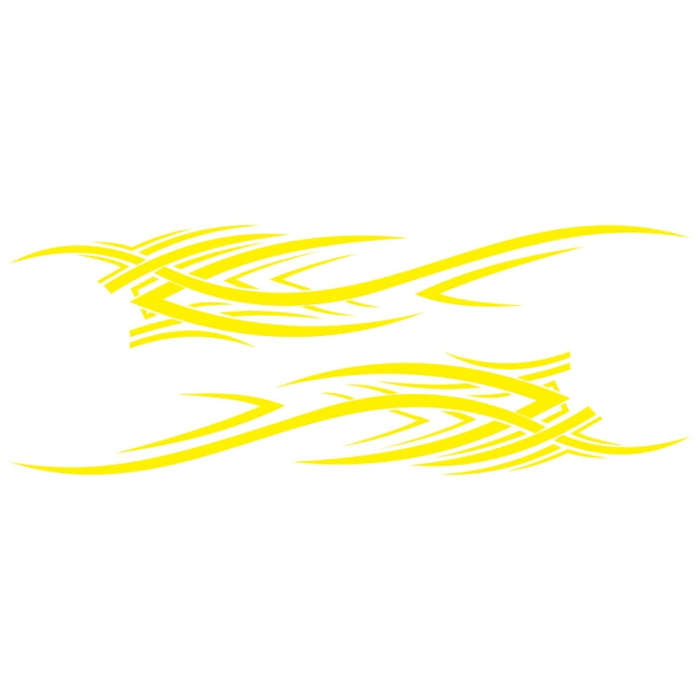 2 PCS/Set D-503 Totem Pattern Car Modified Decorative Sticker(Yellow)
