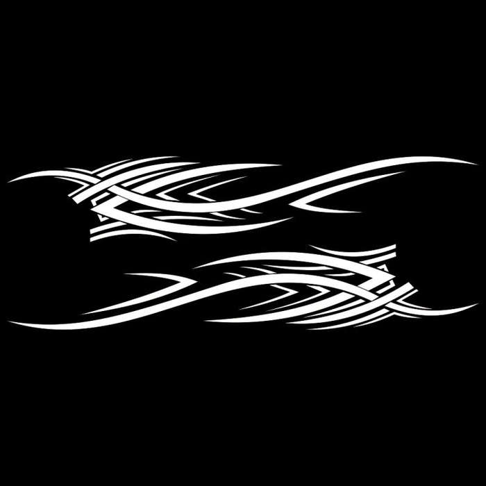 2 PCS/Set D-503 Totem Pattern Car Modified Decorative Sticker(White)