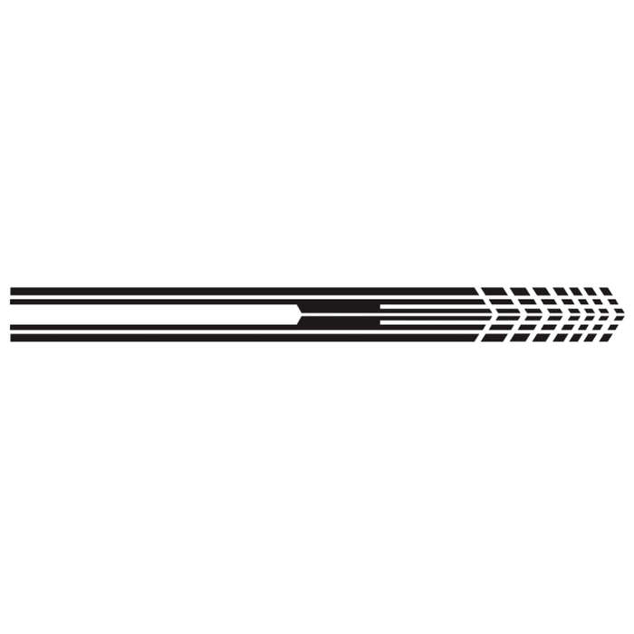 D-730 Stripe Pattern Car Modified Decorative Sticker(Black)