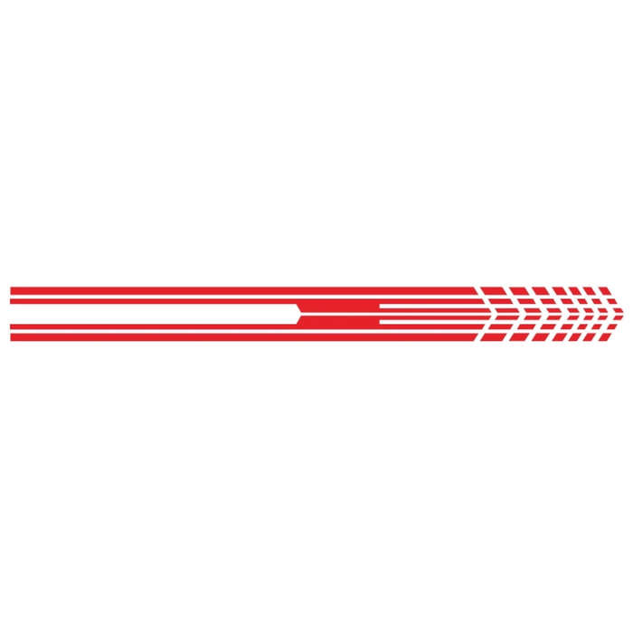 D-730 Stripe Pattern Car Modified Decorative Sticker(Red)