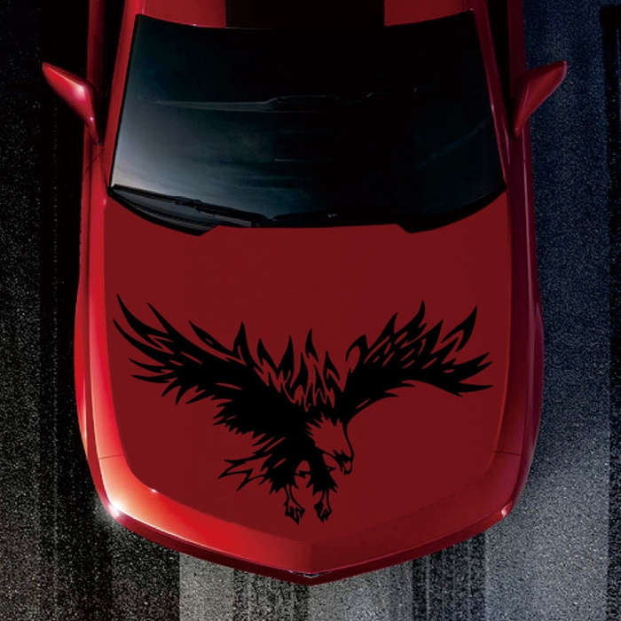 D-733 Eagle Pattern Car Modified Hood Decorative Sticker(Black)