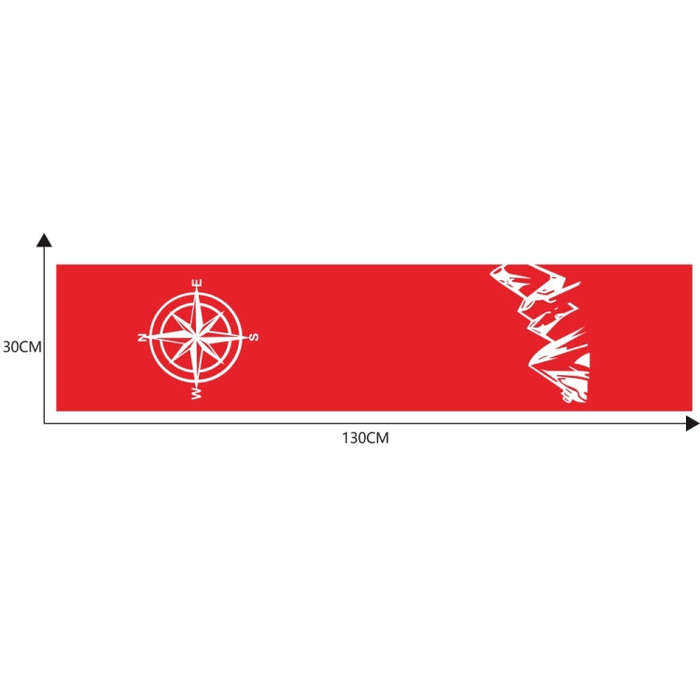 D-864 Compass Pattern Car Modified Decorative Sticker(Red)