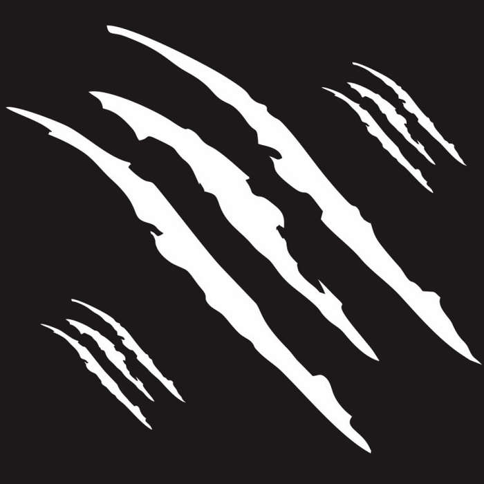 D-865 Claw Scratches Pattern Car Modified Decorative Sticker(White)