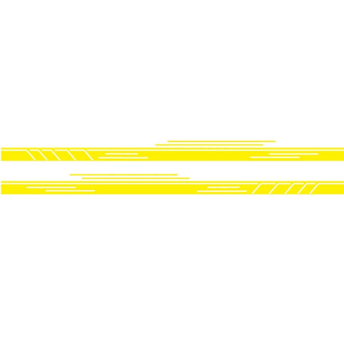 2 PCS/Set D-932 Stripe Pattern Car Modified Decorative Sticker(Yellow)