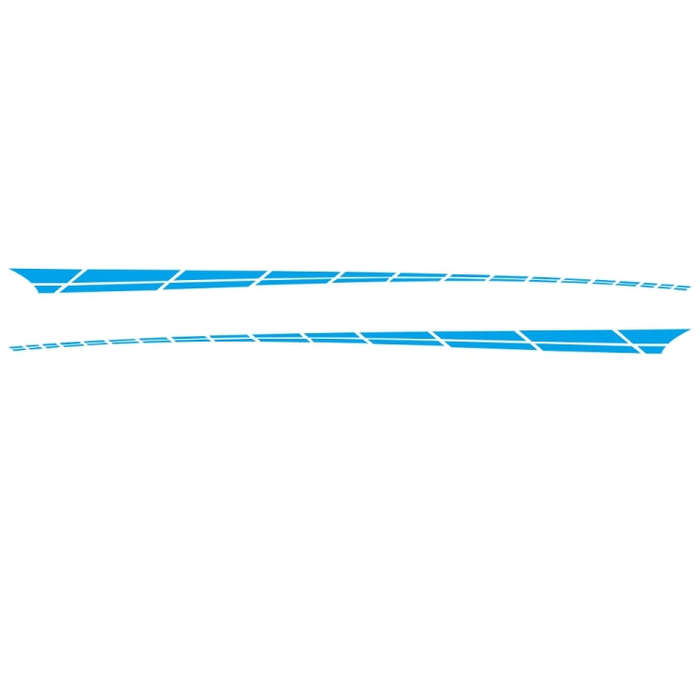 2 PCS/Set D-961 Checkered Flag Pattern Car Modified Decorative Sticker(Blue)