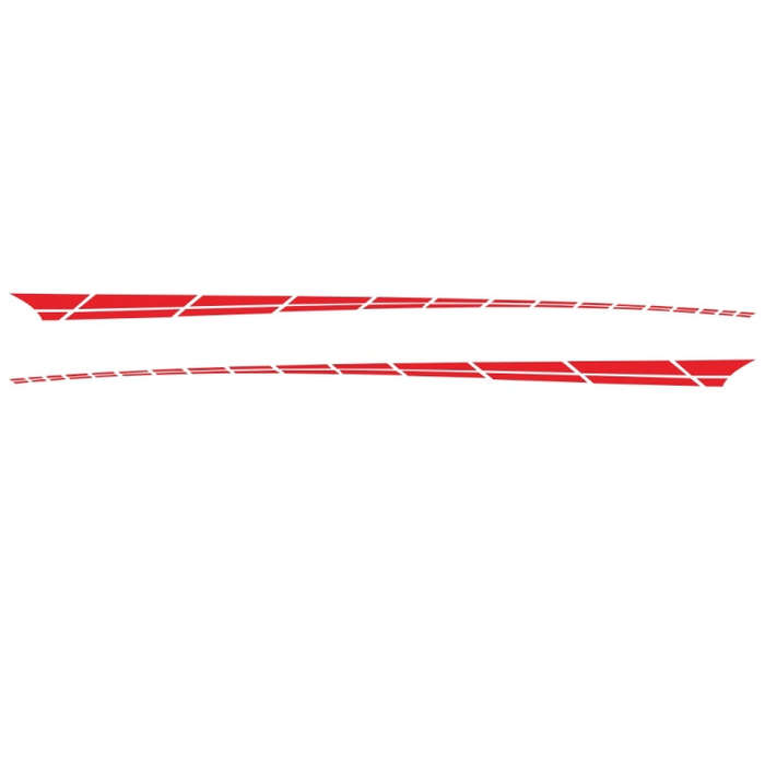 2 PCS/Set D-961 Checkered Flag Pattern Car Modified Decorative Sticker(Red)