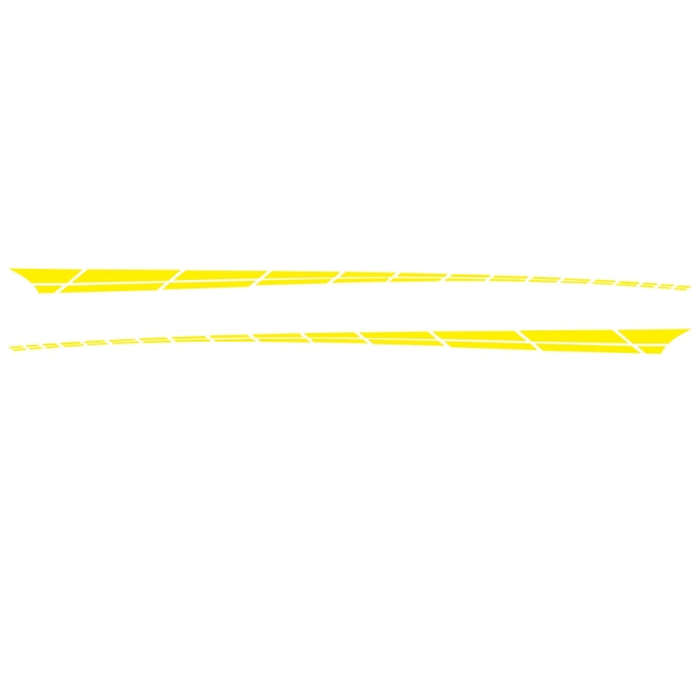 2 PCS/Set D-961 Checkered Flag Pattern Car Modified Decorative Sticker(Yellow)