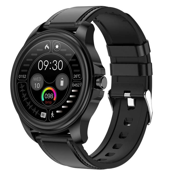 E89 1.32 Inch Screen Leather Strap Smart Health Watch Supports ECG Function, AI Medical Diagnosis...