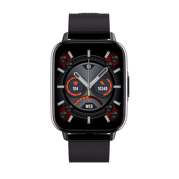 FW02 1.7 Inch Square Screen Silicone Strap Smart Health Watch Supports Heart Rate, Blood Oxygen M...
