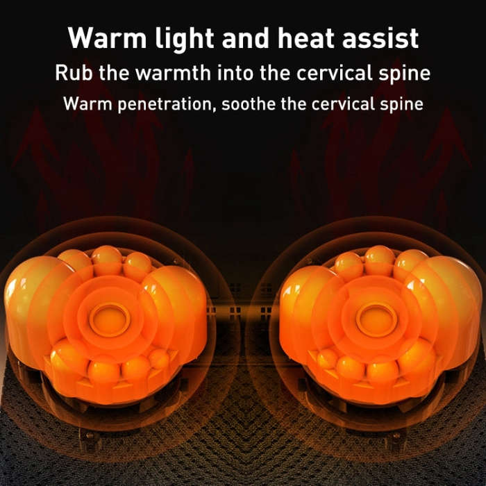 Multifunctional Hot Compress Neck Massager Car Cervical Spine Massage Pillow(Red Upgrade)