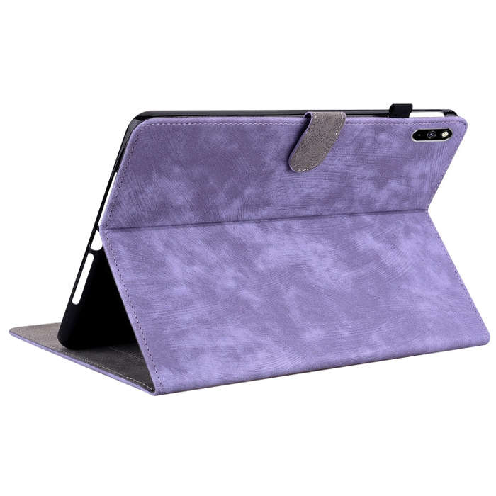 For Huawei MatePad Pro 10.8 2021/2018 Tiger Pattern PU Tablet Case(Purple)