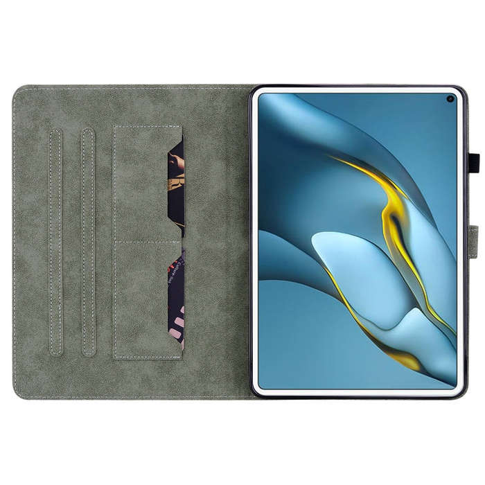 For Huawei MatePad Pro 10.8 2021/2018 Tiger Pattern PU Tablet Case(Dark Blue)