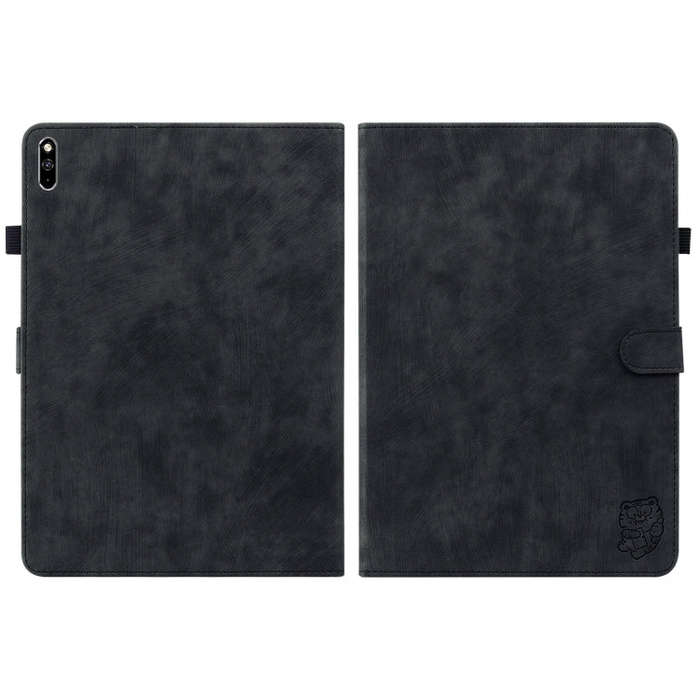 For Huawei MatePad Pro 10.8 2021/2018 Tiger Pattern PU Tablet Case(Black)