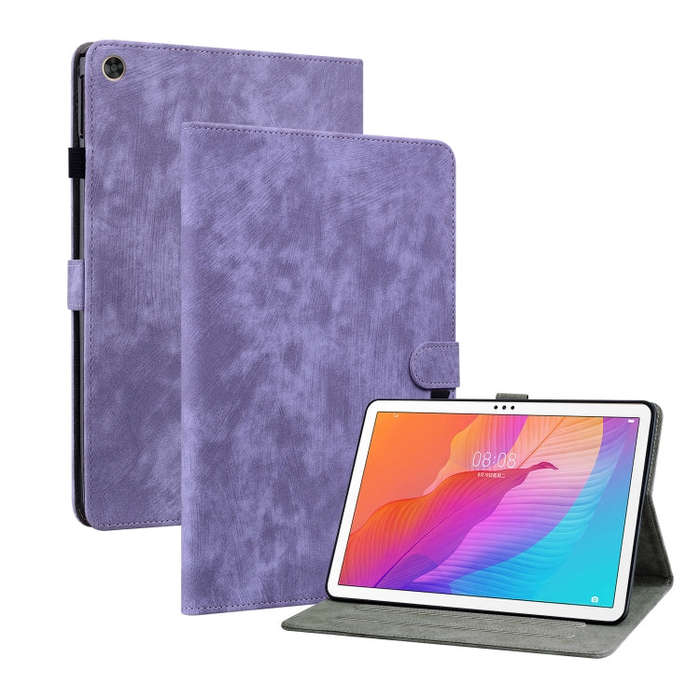 For Huawei MatePad T 10s/Enjoy Tablet 2 Tiger Pattern PU Tablet Case(Purple)