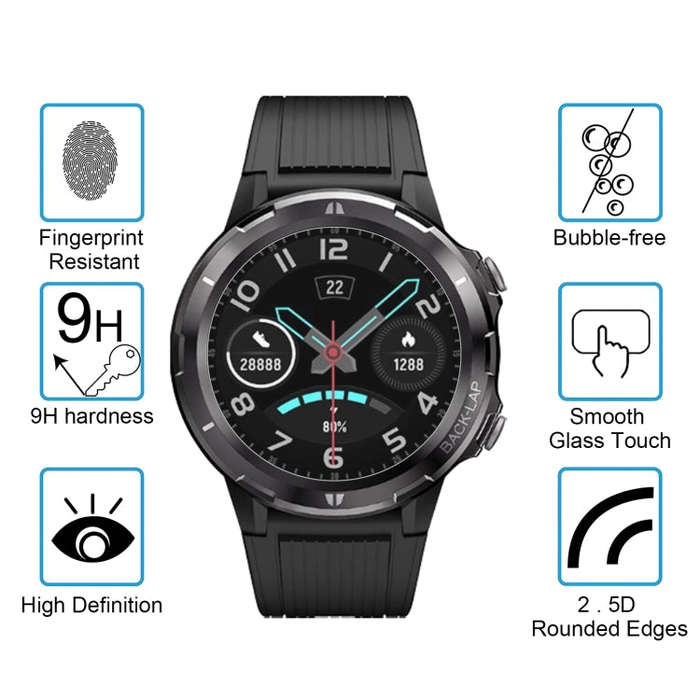 10 PCS 0.26mm 2.5D 9H Tempered Glass Film Watch Screen Protector For UMIDIGI Uwatch GT