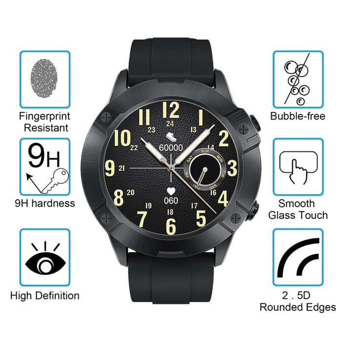 50 PCS 0.26mm 2.5D 9H Tempered Glass Film Watch Screen Protector For Cubot N1