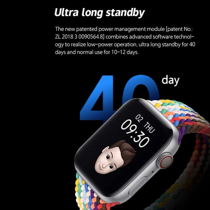 W17 Pro Max 1.9 inch Bluetooth Call Message Reminder Silicone Smart Watch(Black)