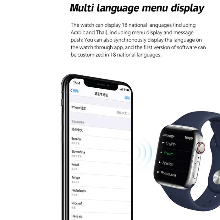 W17 Pro Max 1.9 inch Bluetooth Call Message Reminder Silicone Smart Watch(Blue)