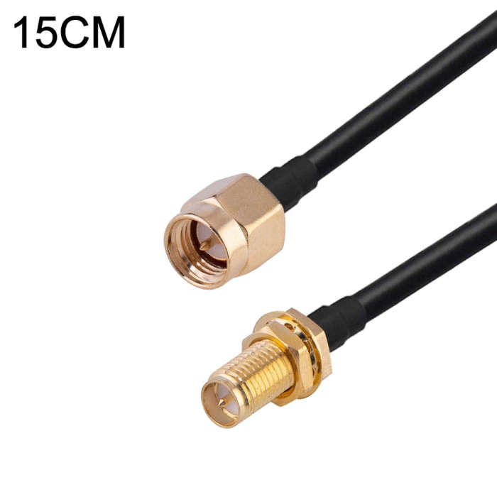 SMA Male to SMA Female RG174 RF Coaxial Adapter Cable, Length: 15cm