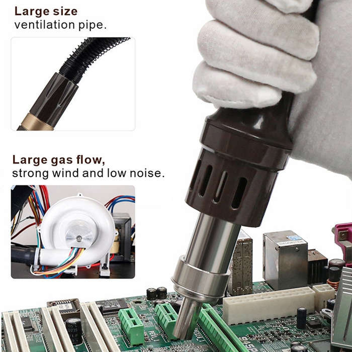 BAKU BA-9852 Digital ESD Hot Air Gun Soldering Station Welding Solder Iron(EU Plug)
