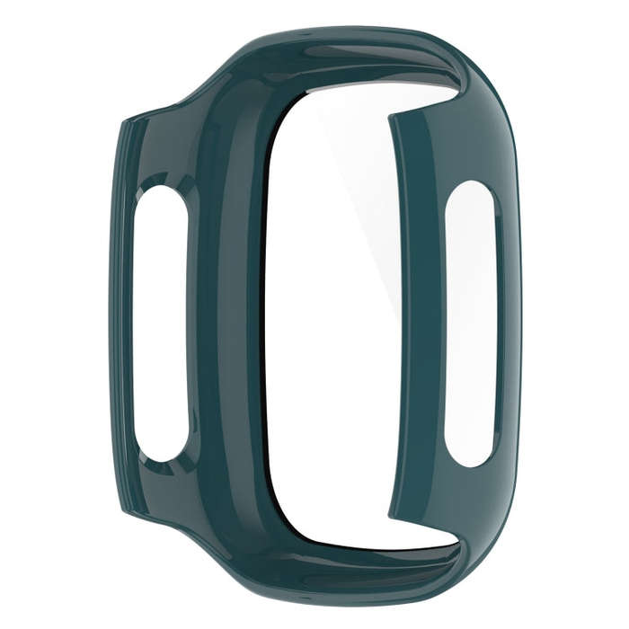 For Xplora X5 Play Children Watch PC + Tempered Film Integrated Protective Watch Case(Pine Green)