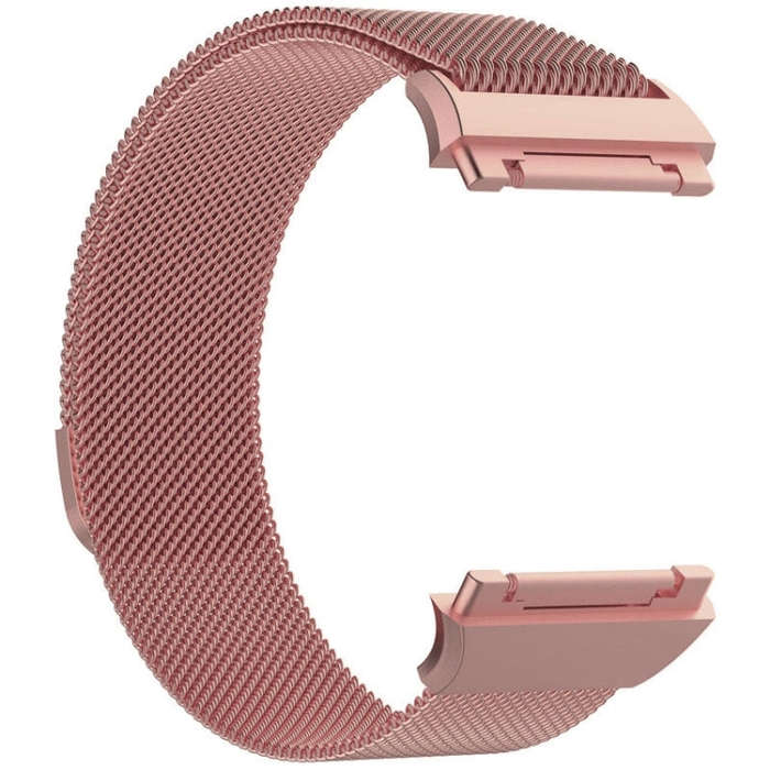 For FITBIT Ionic Milanese Watch Band, Small Size : 20.6X2.2cm(Rose Pink)