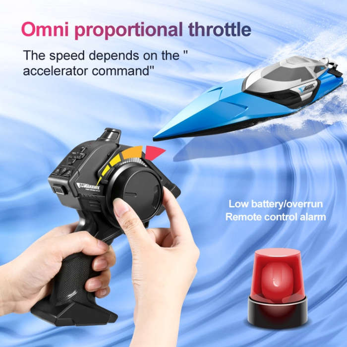 S2 Waterproof High Speed RC Speedboat Toy Boat(Blue)