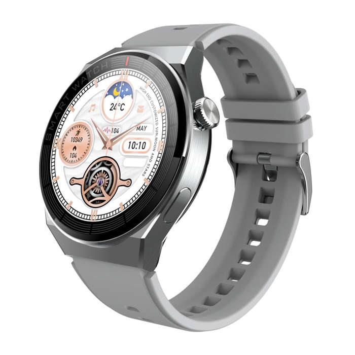 GW69 Plus Smart Watch, Support BT Call / Heart Rate / Blood Pressure / Blood Oxygen(Sliver + Sili...