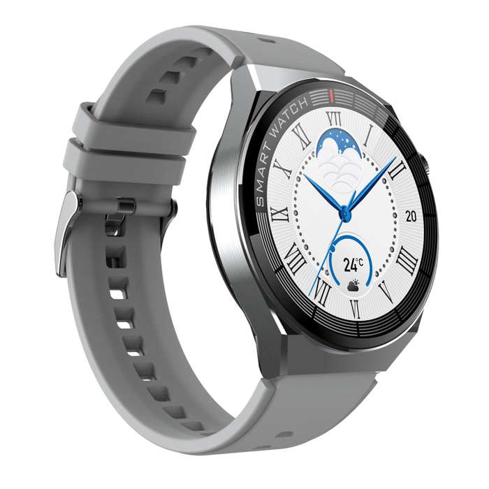 GW69 Plus Smart Watch, Support BT Call / Heart Rate / Blood Pressure / Blood Oxygen(Sliver + Sili...