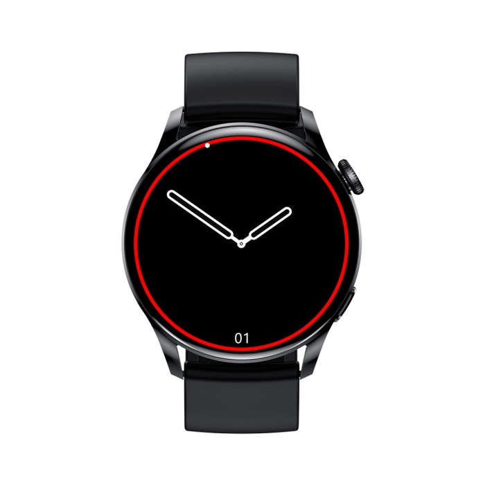 GW69 Smart Watch, Support BT Call / Heart Rate / Blood Pressure / Blood Oxygen(Black + Silicone S...