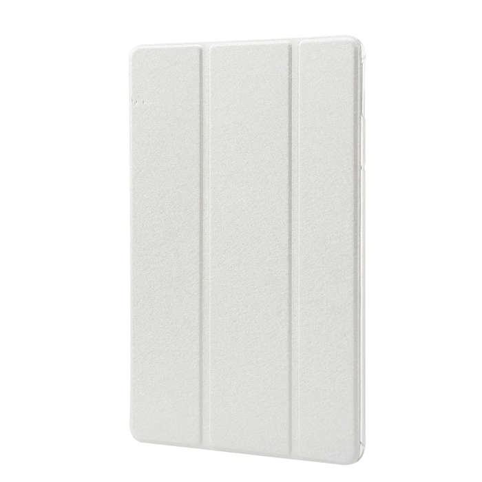 For Huawei MatePad Pro 11 2022 Silk Texture Leather Tablet Case with Three-folding Holder(White)