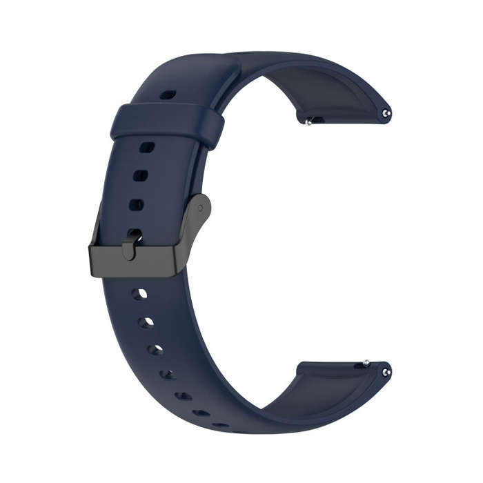 For Realme Watch 3 Solid Color Soft Silicone Watch Band(Navy Blue)