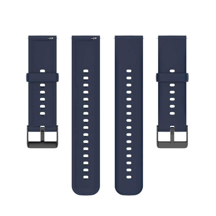For Realme Watch 3 Solid Color Soft Silicone Watch Band(Navy Blue)