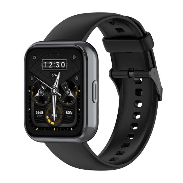 For Realme Watch 3 Solid Color Soft Silicone Watch Band(Black)