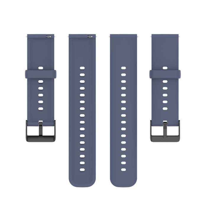 For Realme Watch 3 Solid Color Soft Silicone Watch Band(Blue Grey)