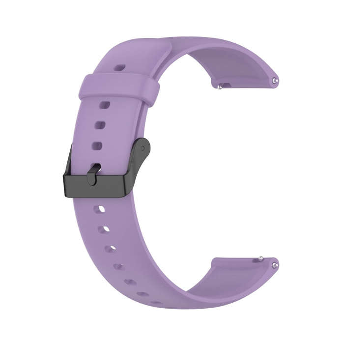 For Realme Watch 3 Solid Color Soft Silicone Watch Band(Light Purple)