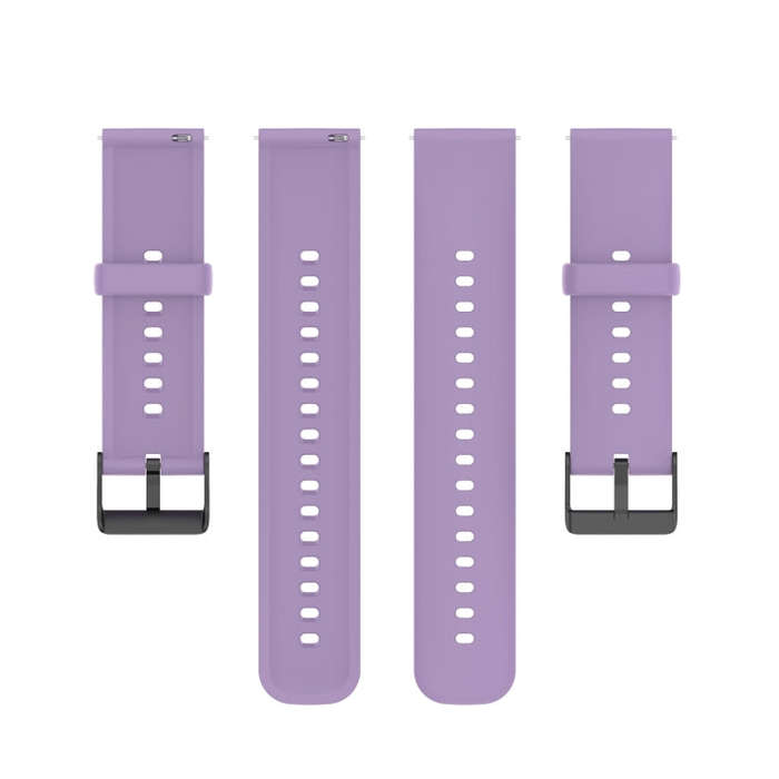 For Realme Watch 3 Solid Color Soft Silicone Watch Band(Light Purple)