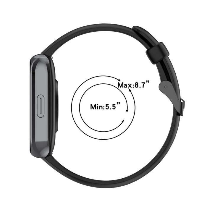 For Realme Watch 3 Solid Color Soft Silicone Watch Band(Black)