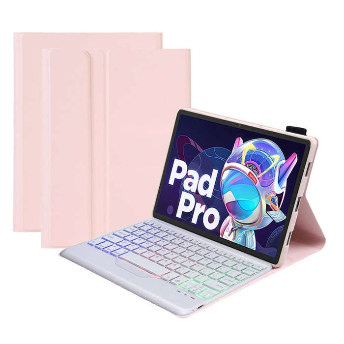 AM18-BS Tri-color Backlight Bluetooth Keyboard Leather Case For Lenovo XiaoXin Pad Pro 2022 11.2 ...