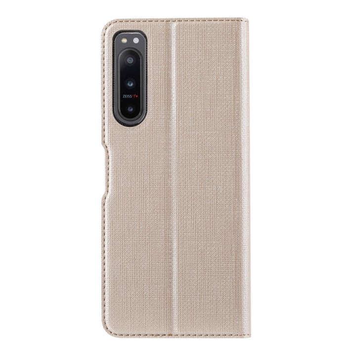 For Sony Xperia 5 IV ViLi DMX Series TPU + PU Shockproof Leather Phone Case(Gold)