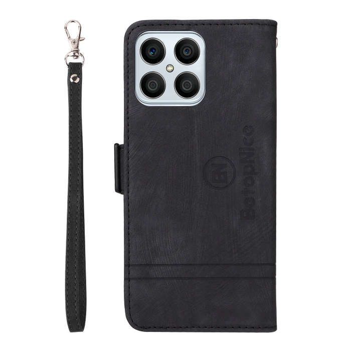 For Honor X8 BETOPNICE Dual-side Buckle Leather Phone Case(Black)